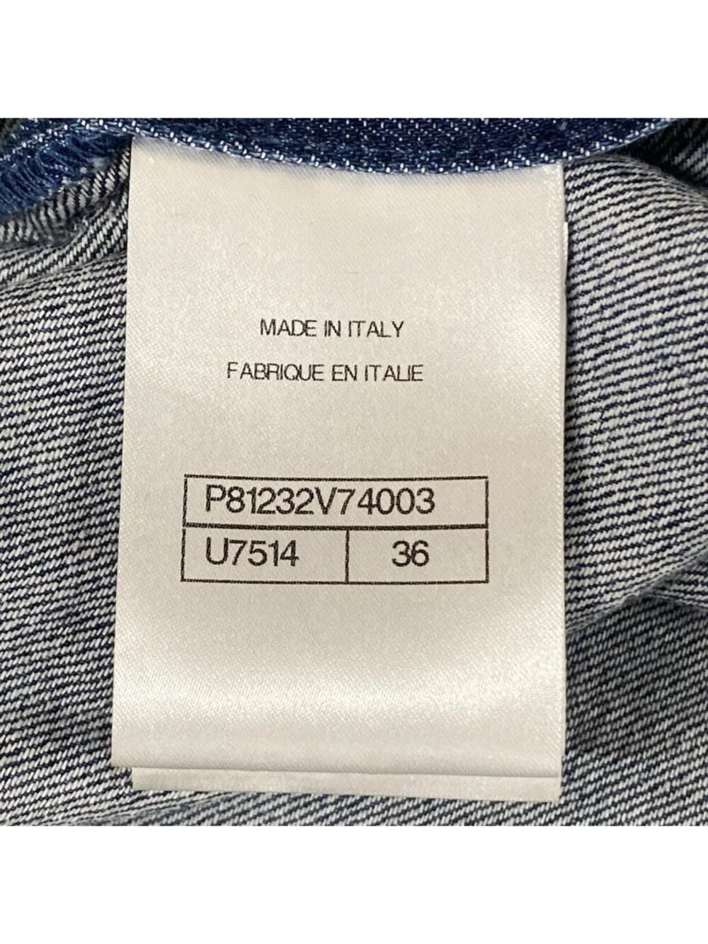 Chanel Long Sleeve Blouse S Blue Denim CC Logo Cotton 36
